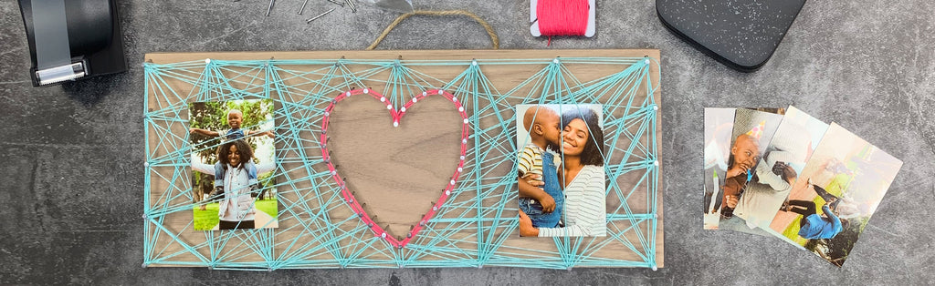 DIY Moederdag String Art Fotocadeau