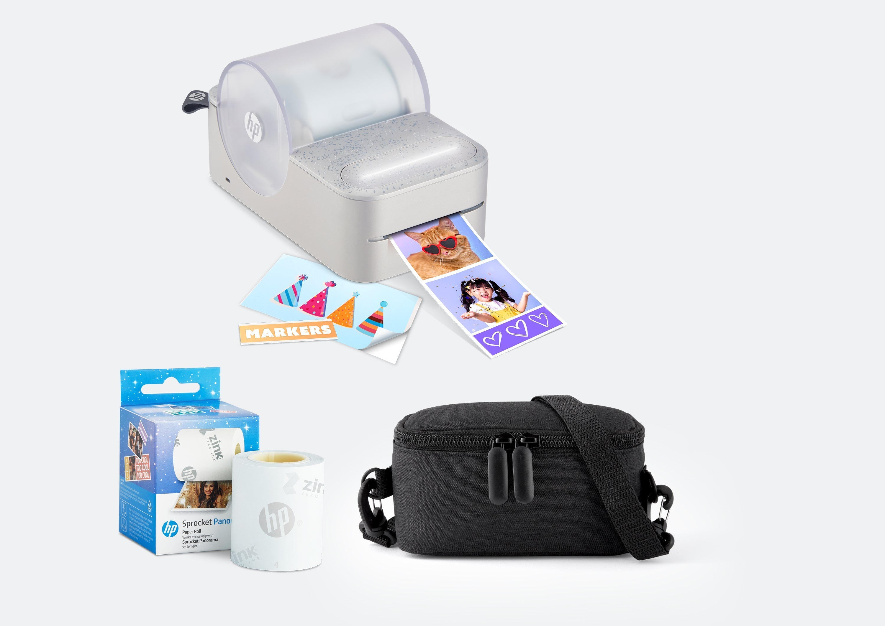 HP Sprocket Panorama Anında Taşınabilir Renkli Etiket ve Fotoğraf Yazıcısı Başlangıç Paketi